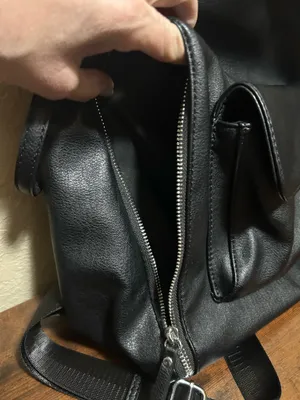 Miztique Black Large Convertible Backpack Crossbody Bag Zip/Magnetic Silver thumbnail 4