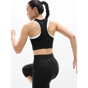 New Athleta M Momentum Seamless Flex Ultra Crop Tank Black Medium thumbnail 2