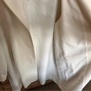 The Women’s Shop Vintage Ribbed Long Cream Button Trench Over Coat thumbnail 6