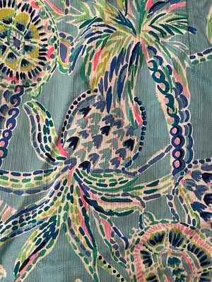 Lilly Pulitzer Patty Skorts Floral Printed Skirt Bermuda Blue Turtle Size 00 thumbnail 4