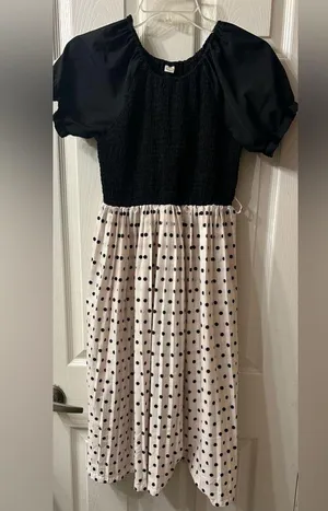 Black and white with black Polka Dot Dress size S thumbnail 2