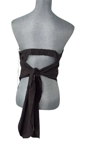 NWT Young Fabulous Broke Brown Strapless Bandana Style Top L Western Festival thumbnail 1