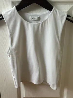 Aritzia Babaton Contour Muscle Tank in White thumbnail 2