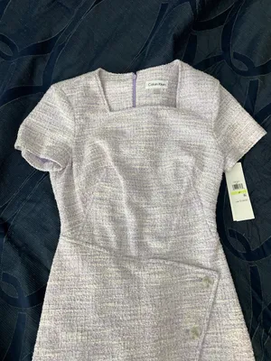 Calvin Klein Lavender Classy Tweed Dress thumbnail 4