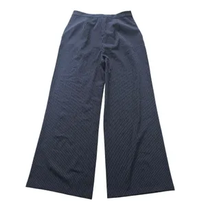 Princess Polly NWT Navy Pinstripe Wide Leg Pants High‎ Waisted Trousers Size 10 thumbnail 4