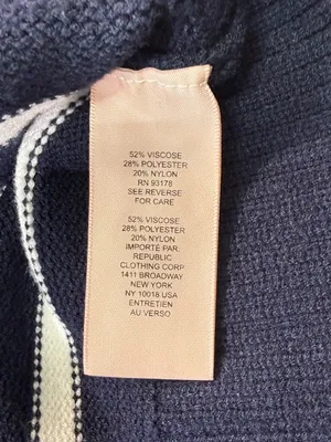 Philosophy Navy and White Striped Crewneck Sweater Size Medium thumbnail 6