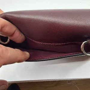 Coach Convertible Wallet Burgundy Pebbled Leather Wallet thumbnail 5