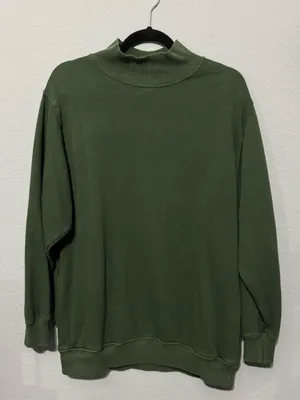 Aerie Green Mockneck Sweatshirt thumbnail 1