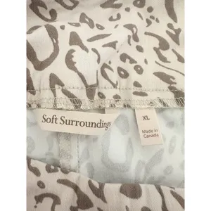 Soft Surroundings XL Womens Pull On Stretch Sarianne Pants‎ Animal Leopard Print thumbnail 5