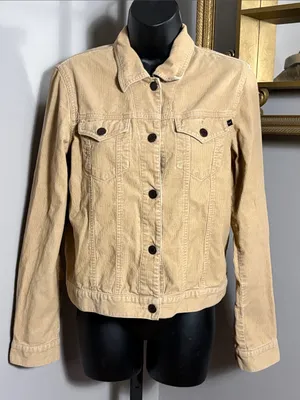 Abercrombie & Fitch Medium Tan Corduroy Jean Jacket thumbnail 1