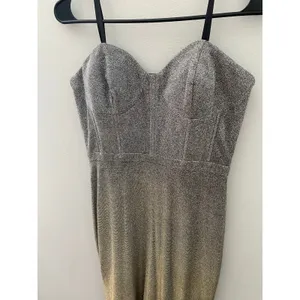 New Blondie Nites Metallic Glitter Corset Gown Size 9 Formal Prom Dress thumbnail 3