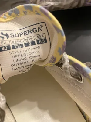 Superga x LoveShackFancy 2790 Platform Sneakers Yellow Purple Floral Lace 40 (9) thumbnail 8