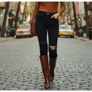 ✨Reformation Camille High-Rise Cigarette Black Sz 26 Jeans✨ thumbnail 3