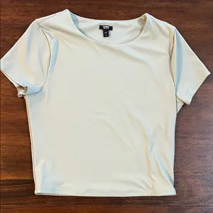 Express Light Cream Short Sleeve Top thumbnail 1