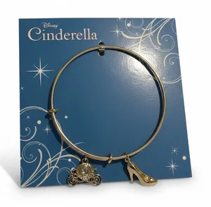 NWT Disney Parks Princess Cinderella Pumkin Carriage Bangle Charm Bracelet thumbnail 1