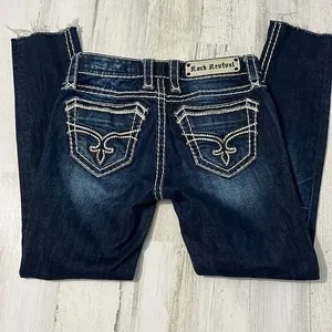 Rock Revival Sharon Skinny Raw Hem Jeans Size 25 thumbnail 2