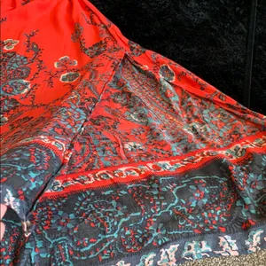 Free People If You Only Knew Maxi Dress Red Boho Peasant Caftan Cottagecore S thumbnail 10