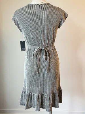 Caution to the Wind Striped Wrap Midi Dress thumbnail 3