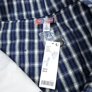 Urban Outfitters Playa Plaid Longline Shorts Size Large Blue White Relaxed Baggy thumbnail 5