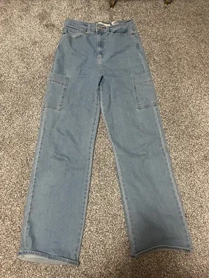 Levi's Light Blue High-Rise Loose Straight Jeans thumbnail 1