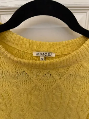 Yellow cropped sweater thumbnail 3