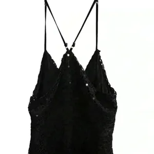 Lulus Women's XL Black Crochet‎ Sleeveless V-Neck Midi Dress-NWT thumbnail 4