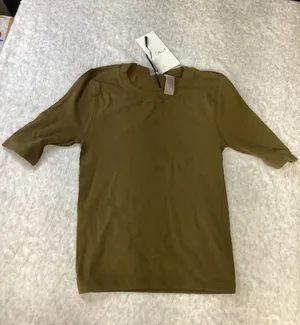 Calia Focus Seamless Crop Tee Womens Small Dark Khaki Olive‎ WAX15125 NWT thumbnail 1