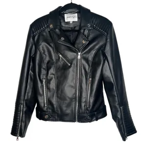 Kendall & Kylie Faux Leather Moto Jacket Size M thumbnail 2