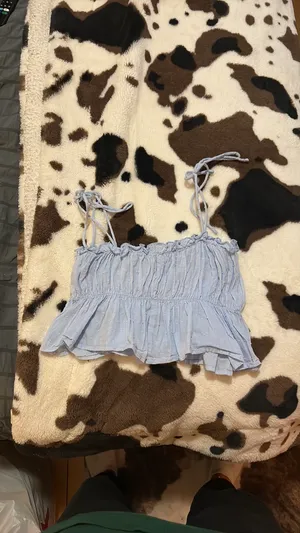 Crop Top Blue Shein thumbnail 2