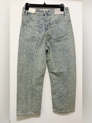 Free People We The Free Deep Trance Dropped Jacquard Jeans Sz.24 thumbnail 6