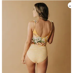 Albion Fit The Rachel Yellow Floral One-Piece Size Medium thumbnail 10