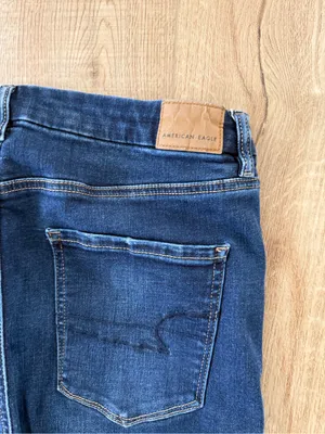 American Eagle AE Curvy Hi-Rise Skinny Jegging Size 14 X-Long Dark Wash Stretc thumbnail 3
