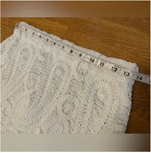 White Lace Two-Piece Skirt Set - Women's Summer Outfit size M thumbnail 15