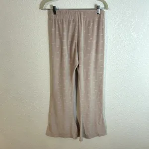 Nike Air Women's Velour Mid-Rise Sweatpants‎ Medium Flare Embossed Swoosh thumbnail 4