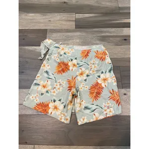 Sag Harbor Sage Green Floral Silk‑Cotton Wrap Skort Size 10 High‑Waist thumbnail 11