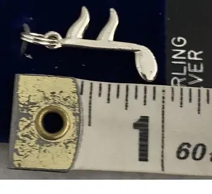 NWT Vintage Sterling Silver Old Stock Cellini Music Note Charm Pendant thumbnail 2