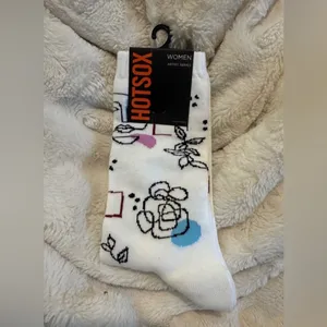 Hot Sox White Graphic Socks Black thumbnail 2