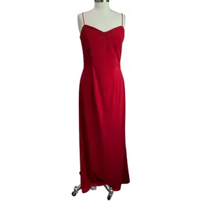 Vintage 1990s Dave and Johnny by‎ Laura Ryner Red Formal Gown Sz 11/12 thumbnail 3