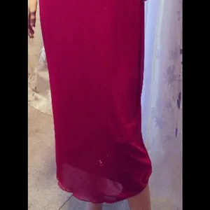 Heart & Soul Red Sequin Bodycon Gown Maxi Dress Spaghetti Strap Large thumbnail 7