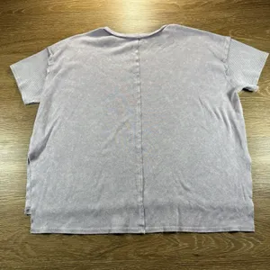 Altar'd State Women's S Washed Lavender Oversized High Low Top Short Sleeve thumbnail 6