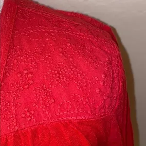 🎀 3/$20 Gap women’s small Henley‎ red knit blouse thumbnail 3