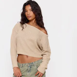Pretty Little Thing PEACH KNITTED OFF SHOULDER SWEATER S/M thumbnail 7