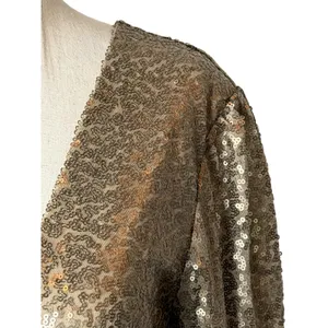 Altar'd State Sequin Mini Dress Women Small Champagne NWT‎ V Neck Party Formal thumbnail 7