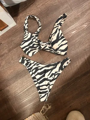 Zebra Print Bikini Shein thumbnail 4