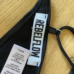 Rebelflow Havana Satin Crop Top in Black thumbnail 3