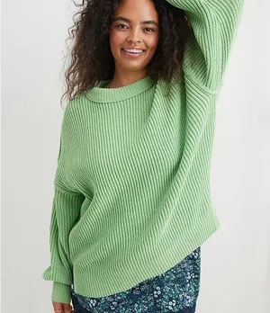 Aerie Beyond Chenille Sweater Green thumbnail 1