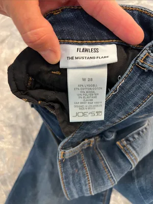 Joe's Jeans Deep Blue flawless the mustang Flared Wide-Leg Jeans size 28. thumbnail 9