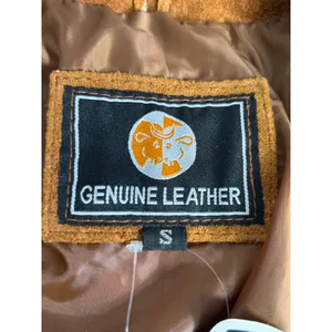 Vintage Tan Suede Leather Fringe Jacket‎ Western Boho Cowgirl Leather Coat Small thumbnail 8