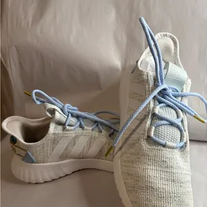 Adidas Gray Sneakers with Light Blue Accents thumbnail 1