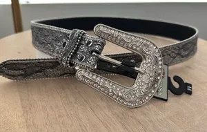 Nocona Western Belt Womens Glitter Lace Overlay Medium New thumbnail 1